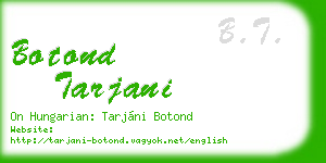 botond tarjani business card