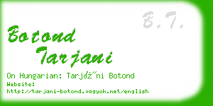 botond tarjani business card